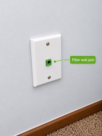 Fiber wall jack